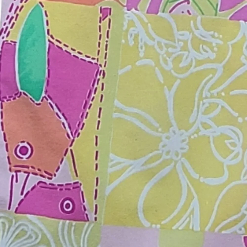 Lilly Pulitzer Multi Color Patchwork Pants Size 8-Vintage - Picture 15 of 16